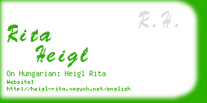 rita heigl business card